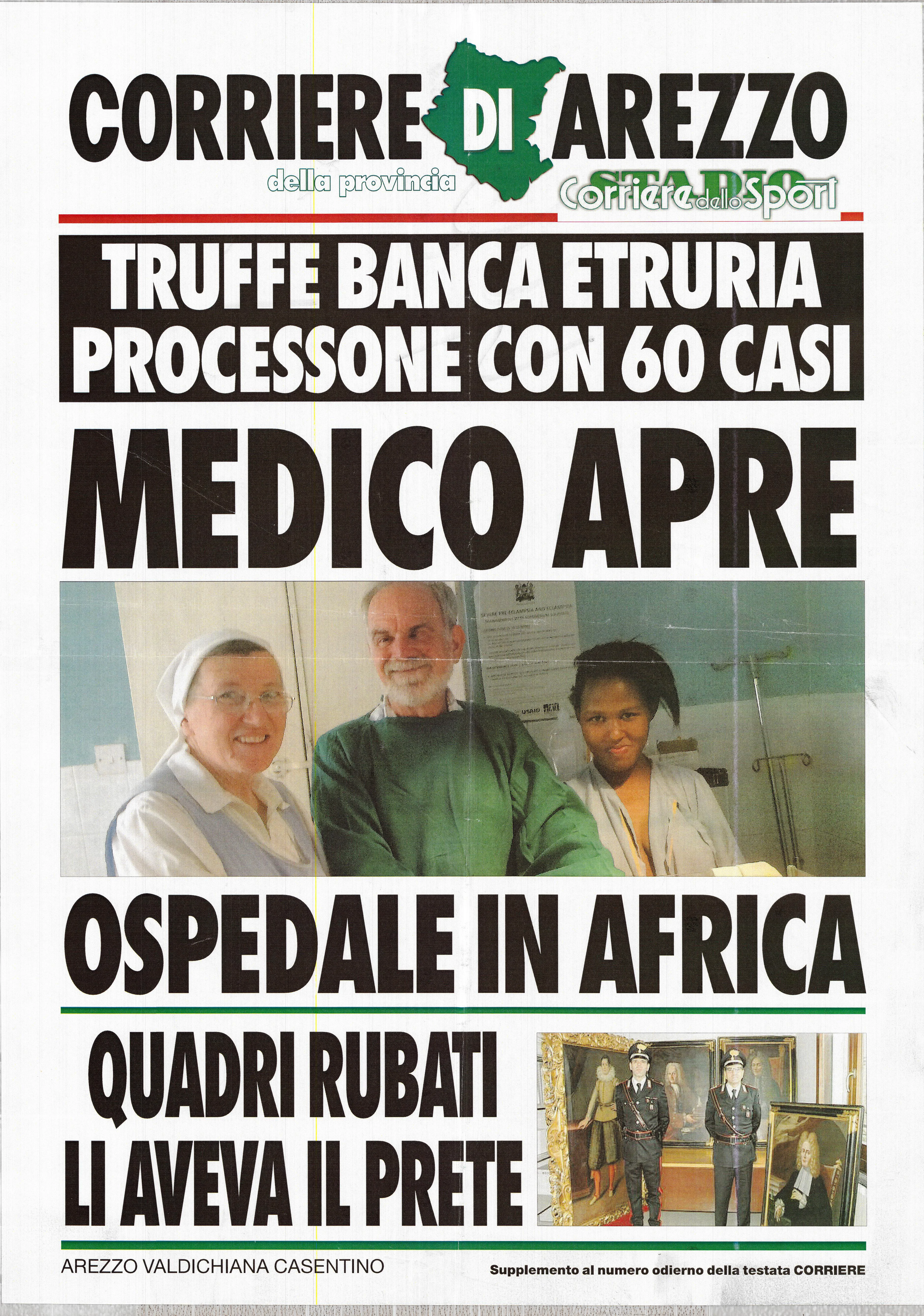 Corriere di Arezzo - Medico apre ospedale in Africa