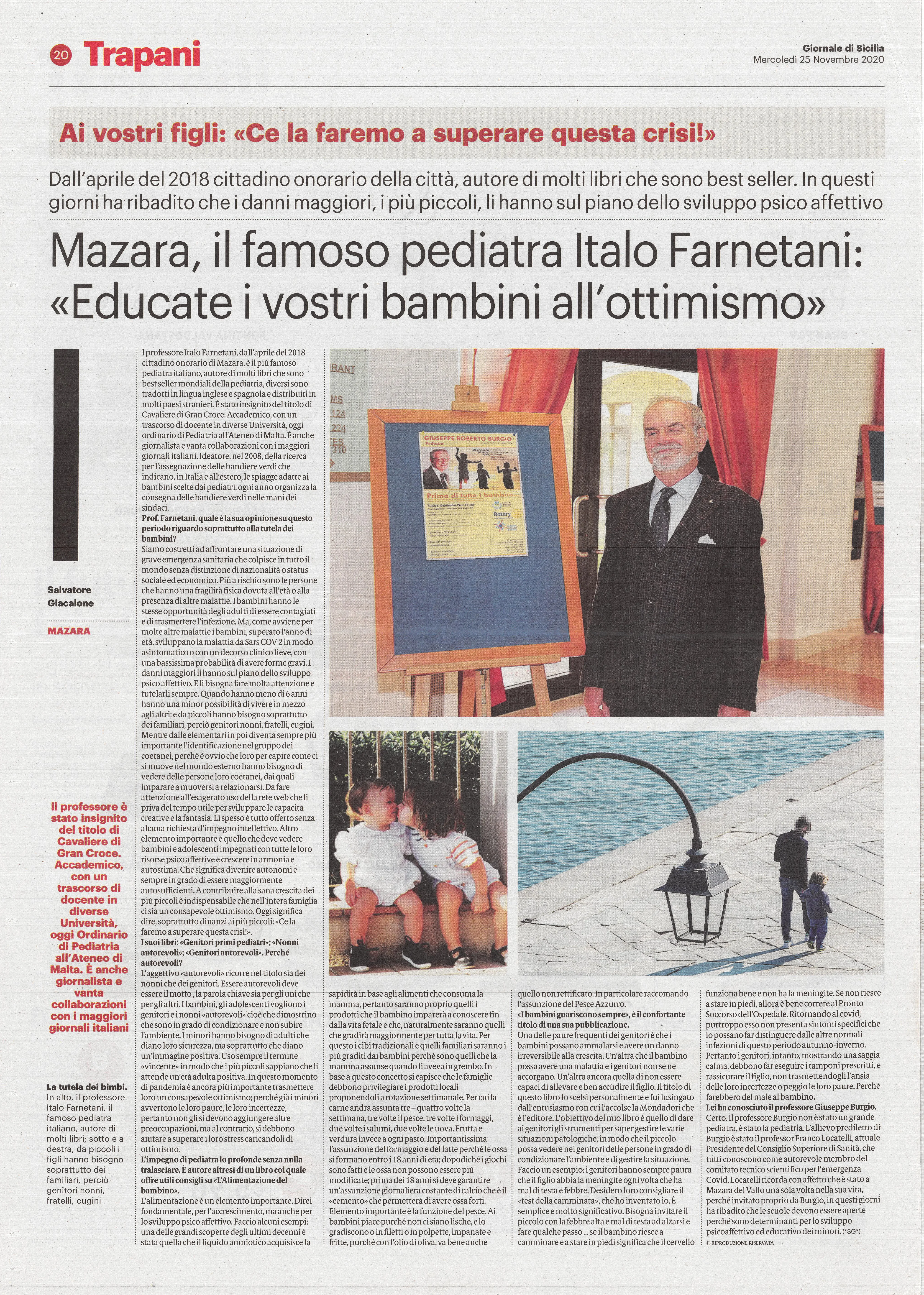 Giornale di Sicilia - Educate i vostri bambini all'ottimismo