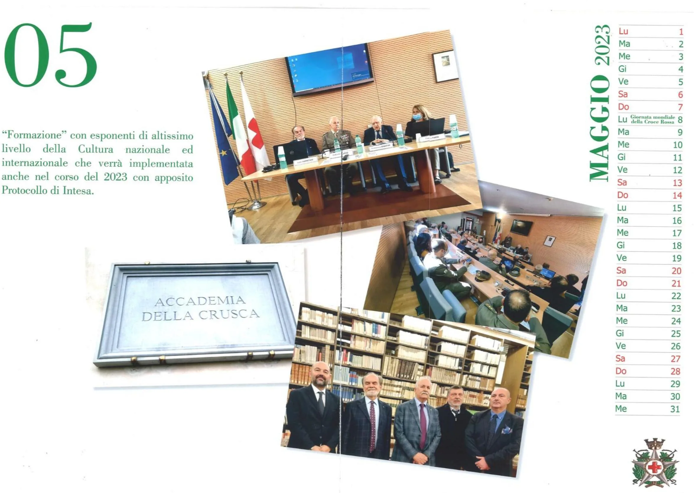 Calendario Croce Rossa italiana 2023