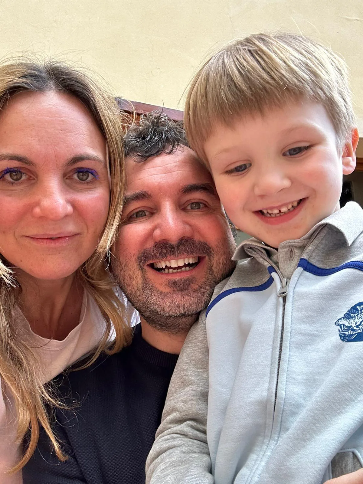 I figli Francesca e Giovanni e il nipotino Francesco